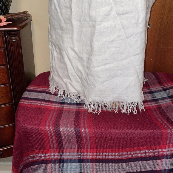 Victoria Sophia women’s Medium dress mini white linen sleeveless concert bride - Picture 5 of 11